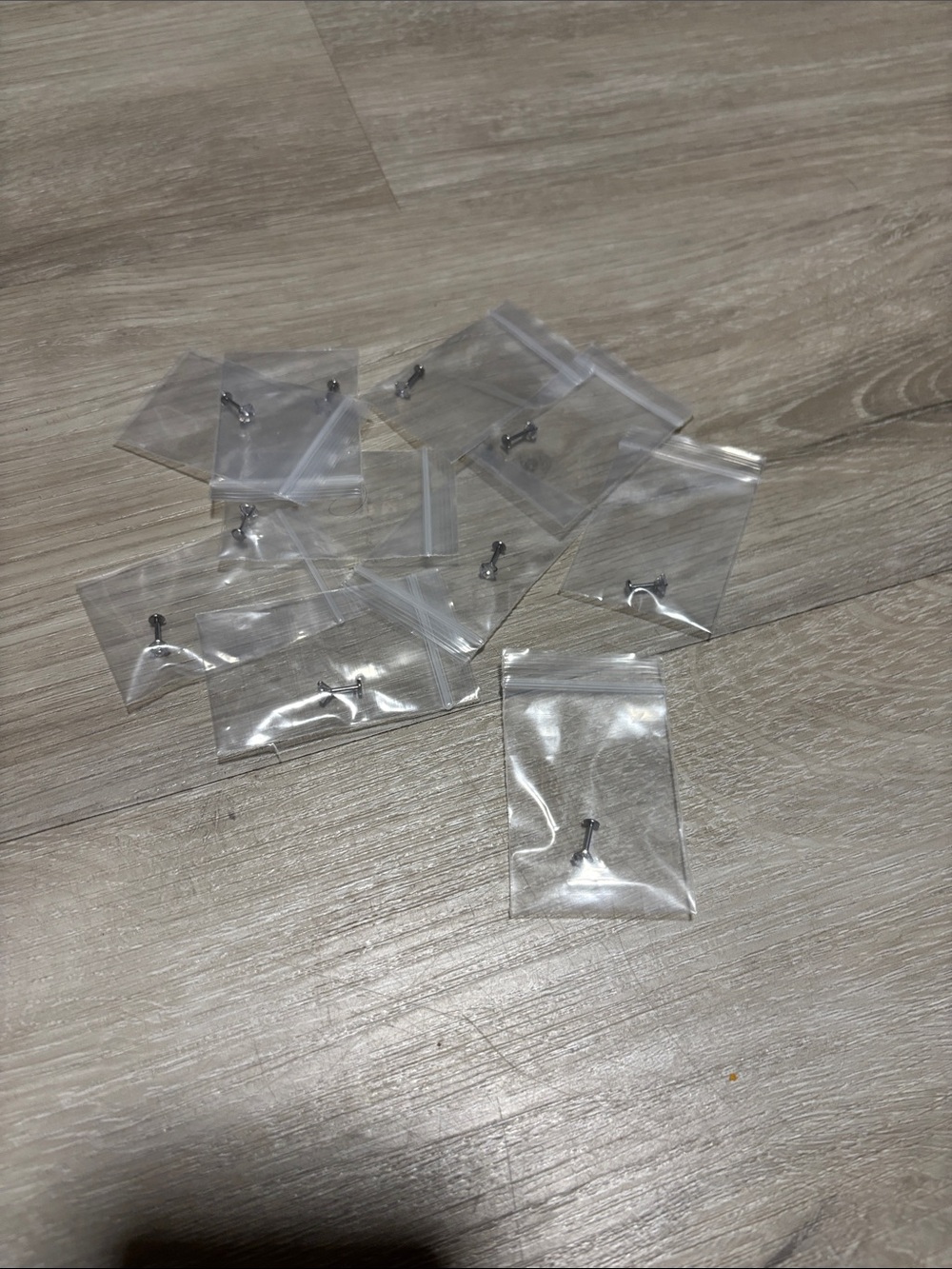Sterling Silver Lip Studs - 10 Single Pack (Silver)